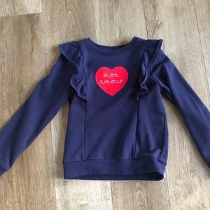 Girls Janie and Jack Love Sweatshirt size 8
